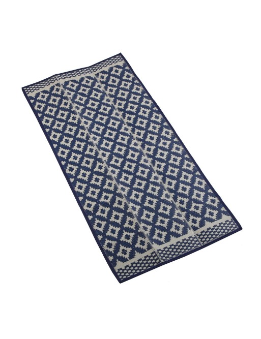 PICNIC MODEL RUG WITH BLUE RHOMBUS