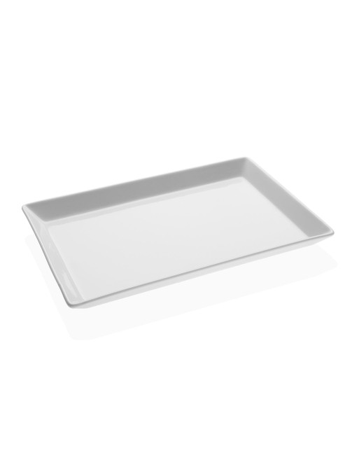 FUENTE RECTANGULAR DE PORCELANA BLANCA MEDIANA (3x23x36cm)