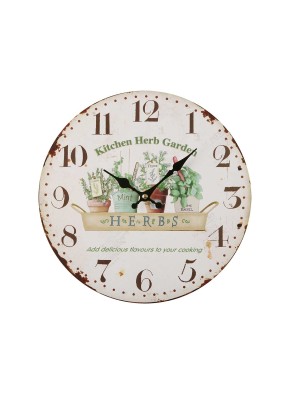 RELOJ DE PARED DE 28 CM MODELO HERBS
