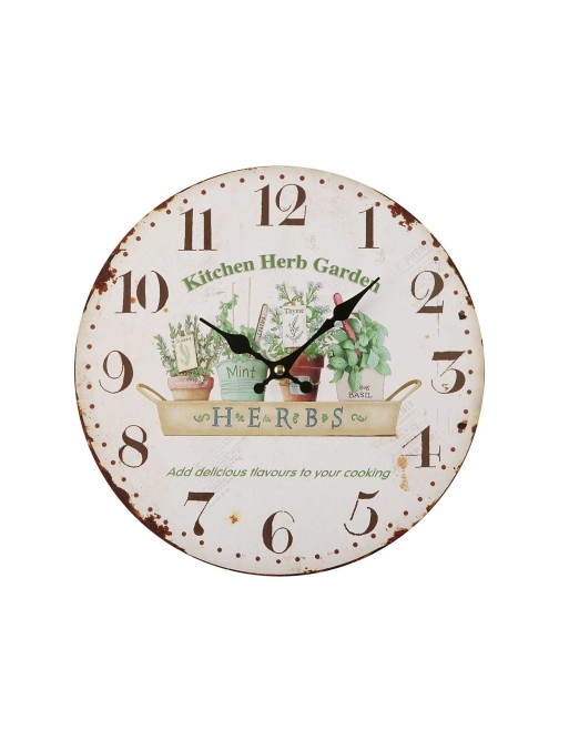 HORLOGE MURALE DE 28 CM MODÈLE HERBS