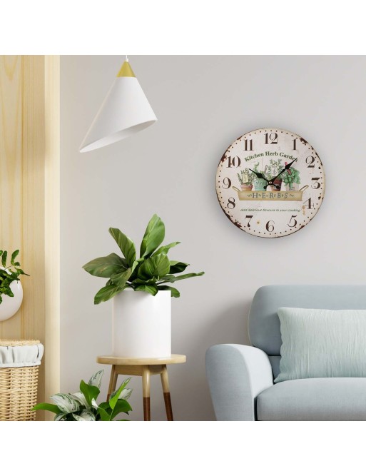 HORLOGE MURALE DE 28 CM MODÈLE HERBS