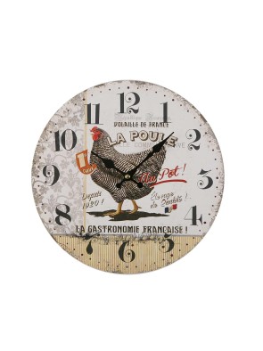 CHICKEN CLOCK 28CM. MODEL POULE