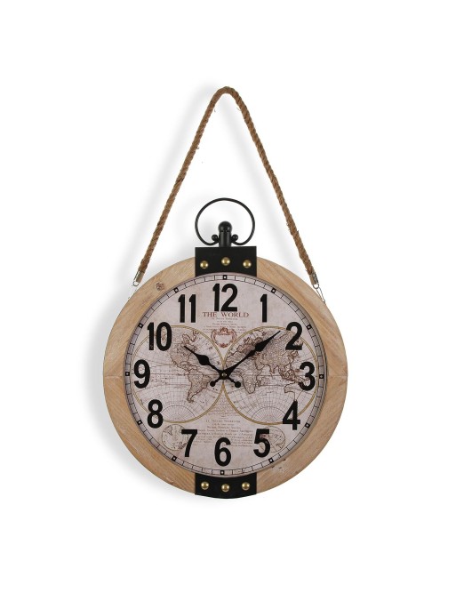 WANDUHR AUS HOLZ WELTKARTE ASIER MODEL WANDUHR AUS HOLZ WELTKARTE ASIER MODEL