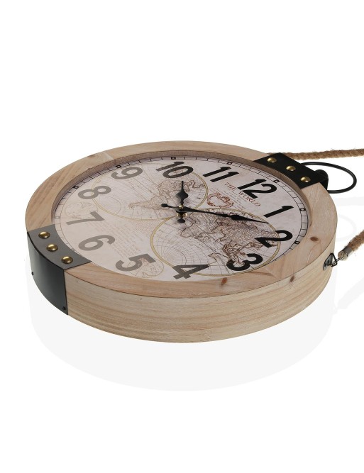 WANDUHR AUS HOLZ WELTKARTE ASIER MODEL WANDUHR AUS HOLZ WELTKARTE ASIER MODEL