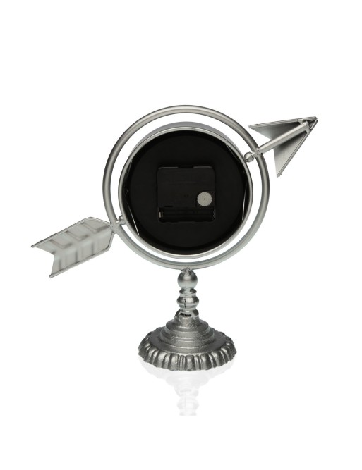 HORLOGE DE TABLE ARGENTÉE MODÈLE ARROW