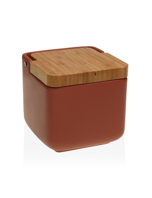 SALT SHAKER WITH BAMBOO LID TERRACOTTA MODEL SALT SHAKER WITH BAMBOO LID TERRACOTTA MODEL