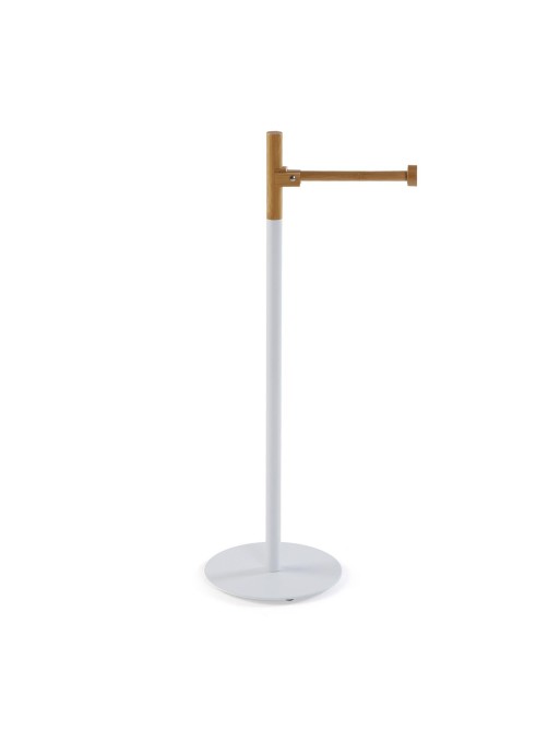 ROLLENHALTER AUS BAMBUS UND METALL, WEISSE FARBE ROLLENHALTER AUS BAMBUS UND METALL, WEISSE FARBE