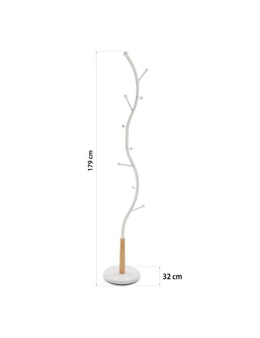 COAT RACK WITH 9 HANGERS WHITE MODEL SILCE
