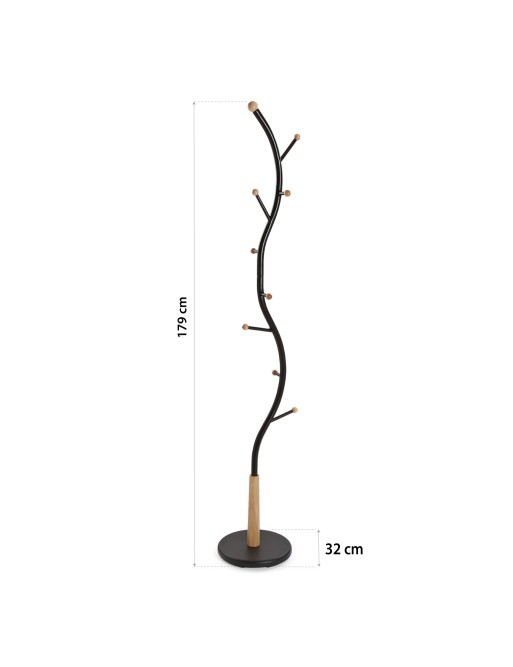 GARDEROBE MIT 9 BÜGELN SCHWARZES MODELL LASIC