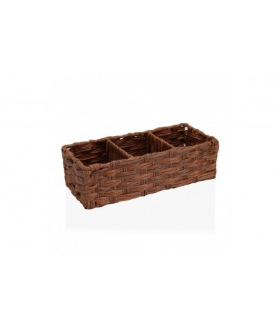 BASKET WITH 3 BROWN...
