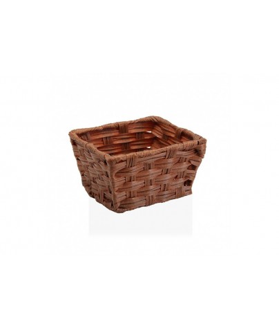 BASKET WITH BROWN HANDLES...