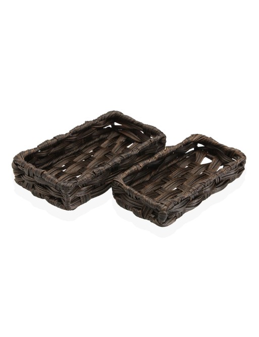 SET DE 2 CESTAS COLOR MARRON OSCURO MODELO VADIM