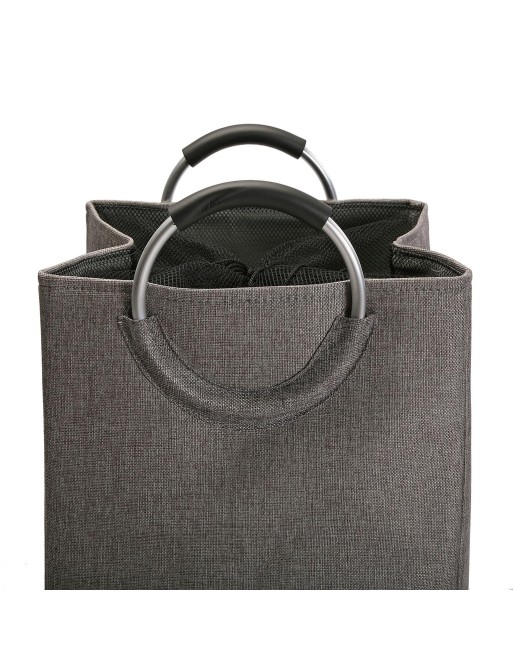 CESTA PARA LA ROPA CON ASAS COLOR GRIS OSCURO 55X30X46 CM CESTA PARA LA ROPA CON ASAS COLOR GRIS OSCURO 55X30X46 CM