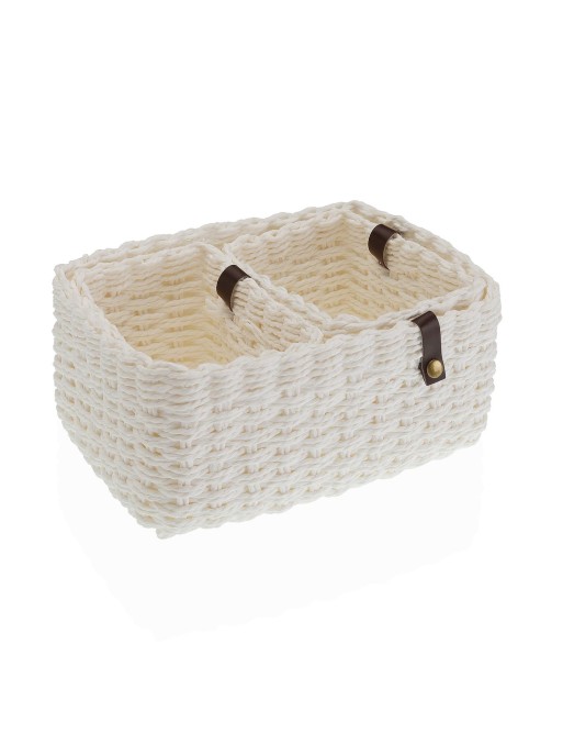 SET OF 3 WHITE BASKETS MANU MODEL