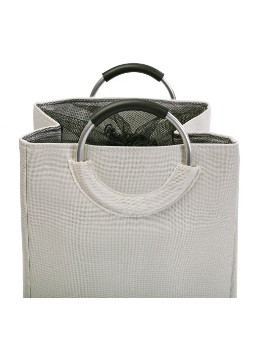 LAUNDRY BASKET WITH HANDLES WHITE 55X30X36 CM