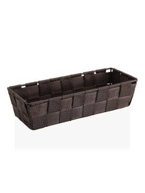 CESTA ALARGADA COLOR MARRÓN MODELO DIEGO 6x10x25 CM