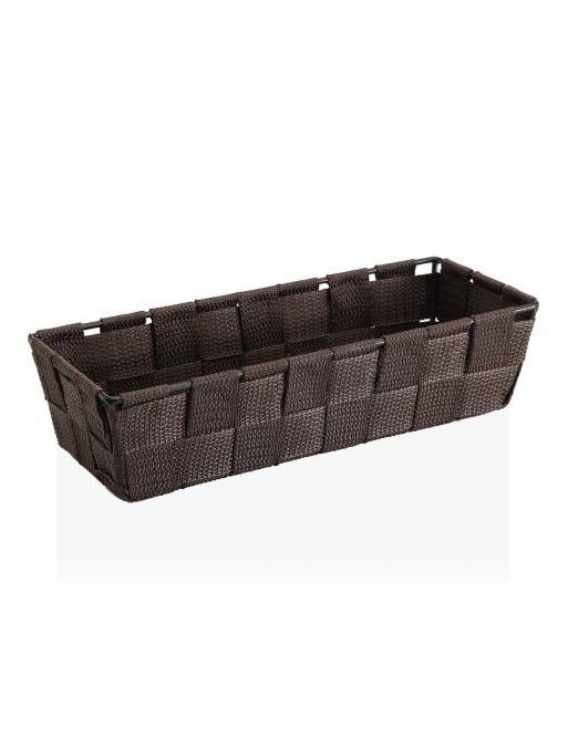 CESTA ALARGADA COLOR MARRÓN MODELO DIEGO 6x10x25 CM