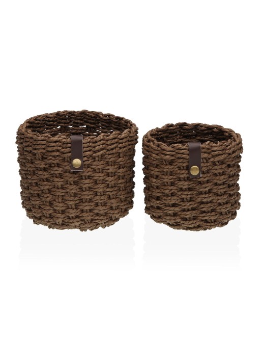 SET DE 2 CESTAS COLOR MARRON REDONDAS MODELO OLIVER SET DE 2 CESTAS COLOR MARRON REDONDAS MODELO OLIVER