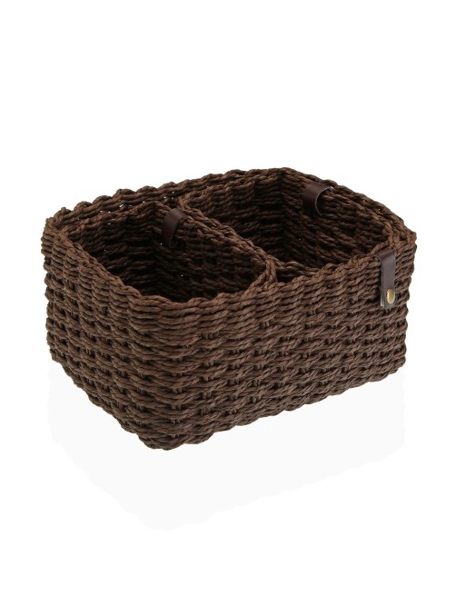 SET OF 3 BROWN BASKETS OLIVER MODEL