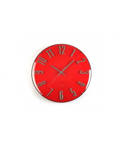 ROUND WALL CLOCK RED COLOR...