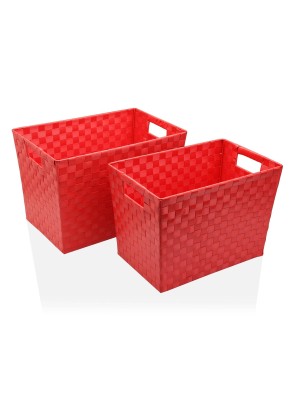 SET DE 2 CESTAS ROJAS MODELO ASA