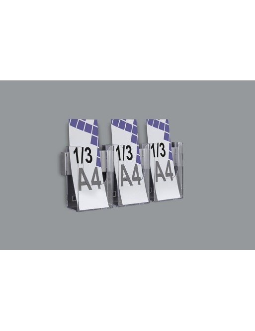 Expositor para folletos de pared 1/3 A4V 3 Departamentos (116146/3) Expositor para folletos de pared 1/3 A4V 3 Departamentos (116146/3)