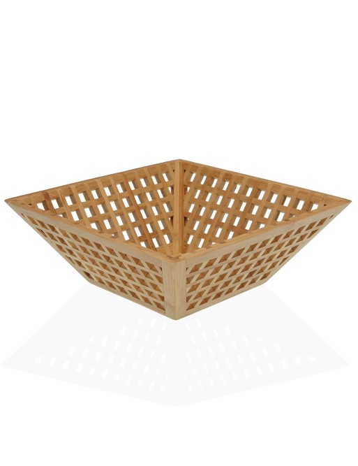 CORBEILLE À FRUITS EN BAMBOU 28x28x9,8 cm CORBEILLE À FRUITS EN BAMBOU 28x28x9,8 cm