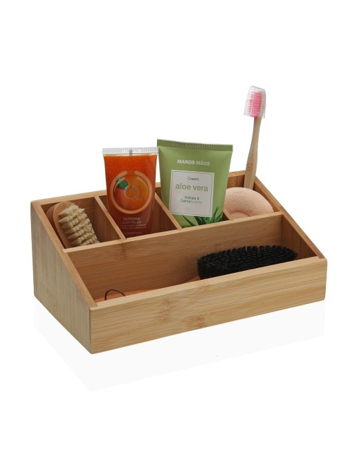 ORGANIZADOR DE BAMBU CON 5 DEPARTAMENTOS