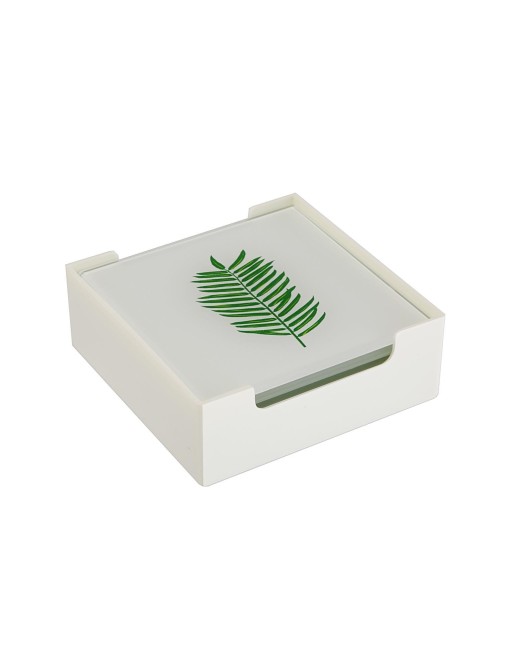 SET 6 GLASS COASTERS 11x11 cm SET 6 GLASS COASTERS 11x11 cm