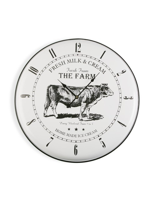 RELOJ DE PARED METÁLICO 61,5 CM MODELO THE FARM RELOJ DE PARED METÁLICO 61,5 CM MODELO THE FARM