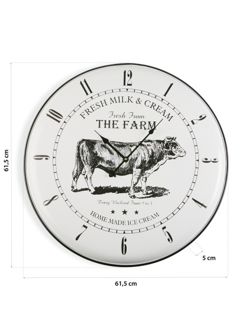 WANDUHR AUS METALL 61,5 CM. MODELL THE FARM