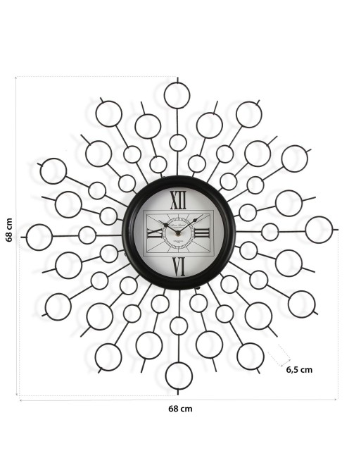 RELOJ DE PARED METALICO 68 CM MODELO AMADEO RELOJ DE PARED METALICO 68 CM MODELO AMADEO