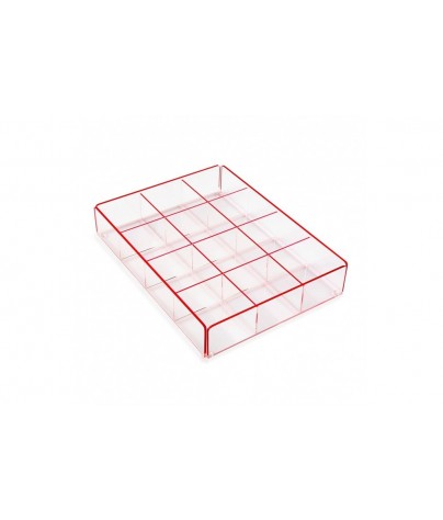 ACRYLIC TRAY WITH RED...