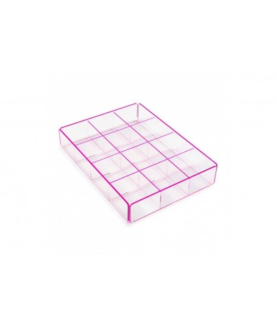 ACRYLIC TRAY WITH PINK...