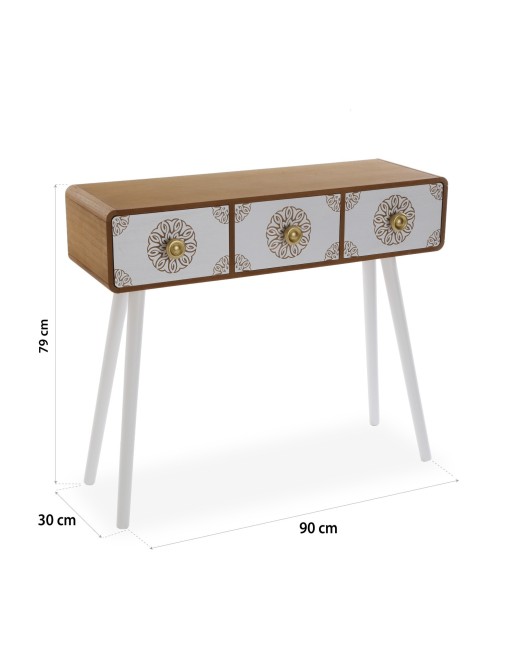 ENTRY TABLE WITH 3 DRAWERS. MODEL ELVIS