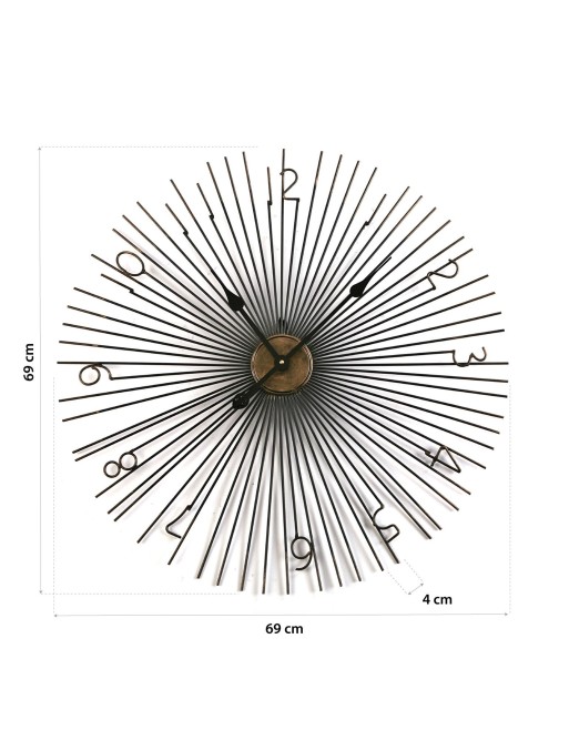 RELOJ DE PARED METALICO 69 CM MODELO APOLONIO RELOJ DE PARED METALICO 69 CM MODELO APOLONIO