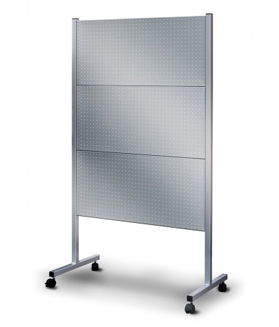 SHOWCASE WITH PERFORATED PANELS FOR HOOKS  " perforating series "