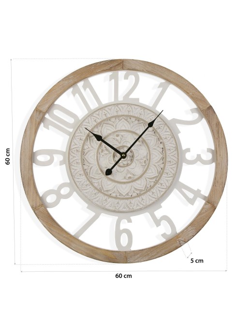 HORLOGE MURALE EN BOIS 55CM. MODÈLE DALY HORLOGE MURALE EN BOIS 55CM. MODÈLE DALY