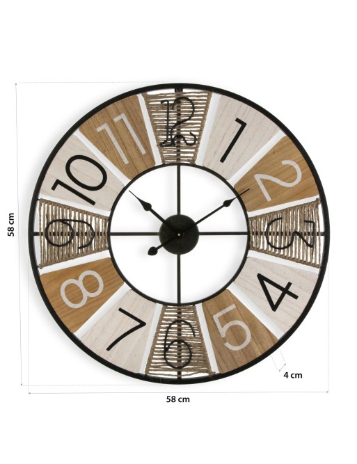 WOODEN WALL CLOCK 58 CM MODEL DANTE