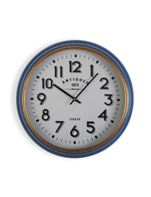 BLAU-GOLDENE METALLIC-WANDUHR 42 CM MODELL ALONSO