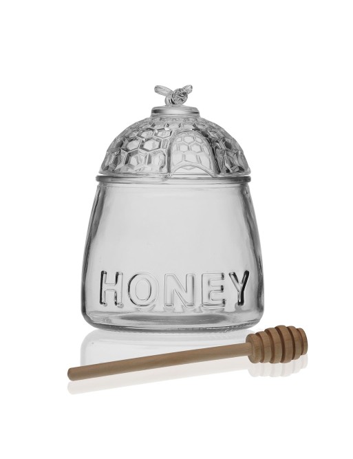GLASS HONEY MAKER WITH LID AND SAUCEPAN 14.5x10.5 cm GLASS HONEY MAKER WITH LID AND SAUCEPAN 14.5x10.5 cm