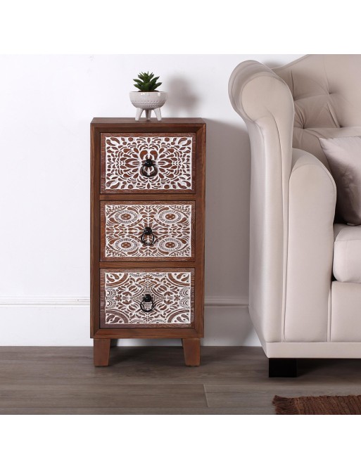 COMMODE À 3 TIROIRS GUIDO MODÈLE 65x30x30 CM