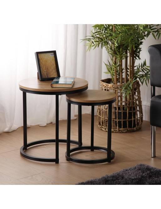 DEUX TABLES AUXILIAIRES. MODÈLE VIGO BLACK DEUX TABLES AUXILIAIRES. MODÈLE VIGO BLACK