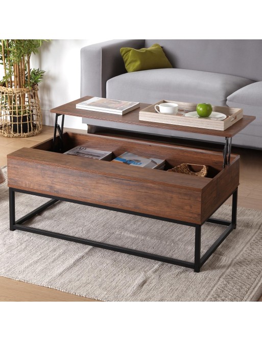 MESA DE CENTRO ELEBABLE OSCURA. MODELO SOLA