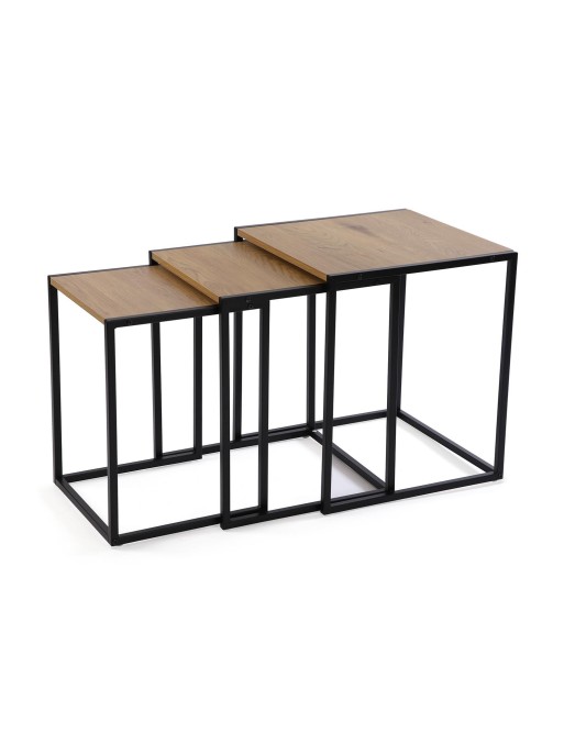 LIGHT 3 AUXILIAR TABLES. MODEL JOAO (black)