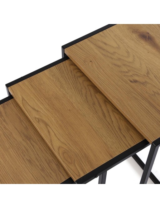 LIGHT 3 AUXILIAR TABLES. MODEL JOAO (black)