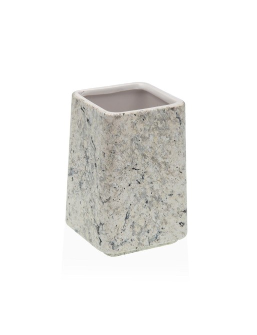 VASO DE BAÑO PORTACEPILLOS PIEDRA GRIS 10x7 CM VASO DE BAÑO PORTACEPILLOS PIEDRA GRIS 10x7 CM