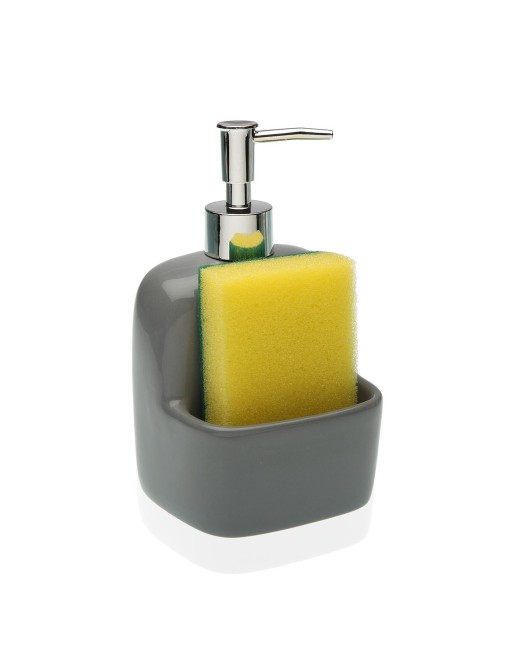 SOAP DISPENSER CERAMIC GREY
