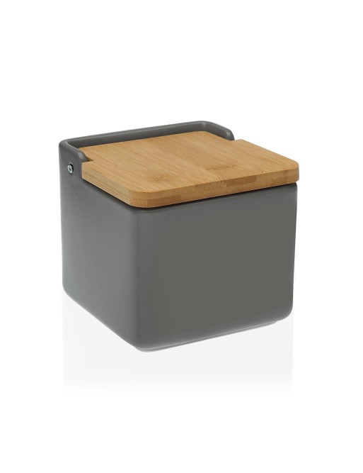 SALIÈRE AVEC COUVERCLE EN BAMBOU MODÈLE GRIS