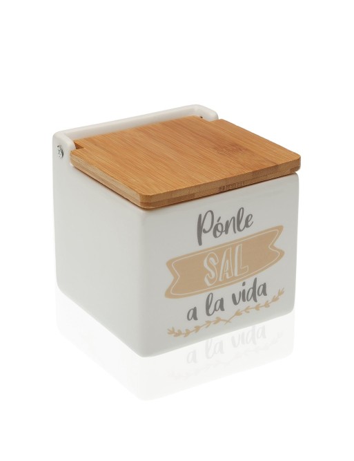 SALERO TAPA BAMBÚ "PÓNLE SAL A TU VIDA" SALERO TAPA BAMBÚ "PÓNLE SAL A TU VIDA"